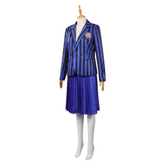 Adulte & Enfant Wednesday Addams Wednesday Bleu Uniforme Scolaire Ensemble Cosplay Costume