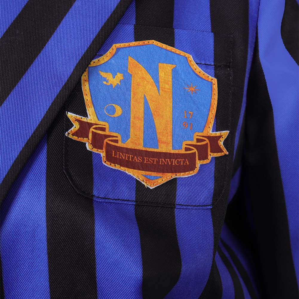 Adulte & Enfant Wednesday Addams Wednesday Bleu Uniforme Scolaire Ensemble Cosplay Costume