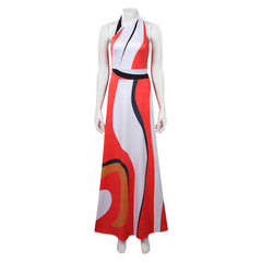 Film Glass Onion Cassandra Robe Rouge Cosplay Costume Carnaval