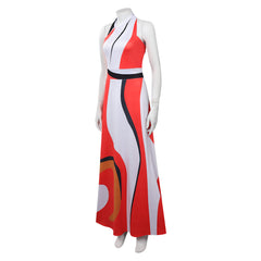 Film Glass Onion Cassandra Robe Rouge Cosplay Costume Carnaval