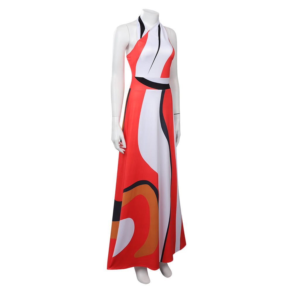 Film Glass Onion Cassandra Robe Rouge Cosplay Costume Carnaval