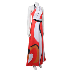 Film Glass Onion Cassandra Robe Rouge Cosplay Costume Carnaval