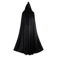 Sorcière Robe Cape Manteau Noir Cosplay Costume Halloween Carnival