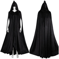 Sorcière Robe Cape Manteau Noir Cosplay Costume Halloween Carnival