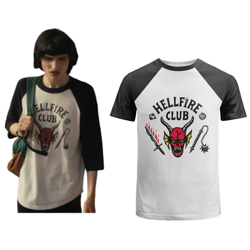 Rulercosplay Stranger Things 4 Hellfire club T-Shirt Cosplay Costume