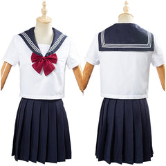 Court Uniforme de Marin Été Jupe Tenue JK Lycée Uniforme Classe Uniforme Etudiant Cosplay Costume