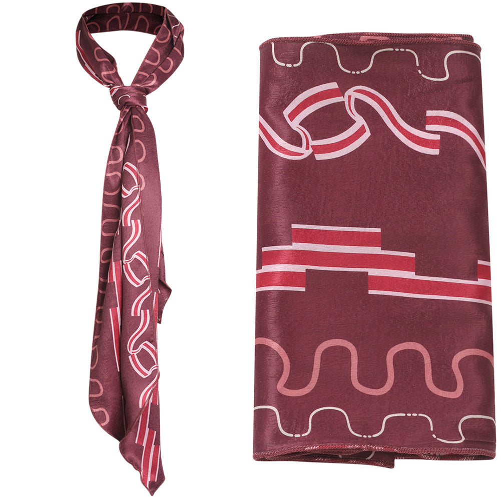 2023 Film Wonka Echarpe en Soie Imprimée Cosplay Costume