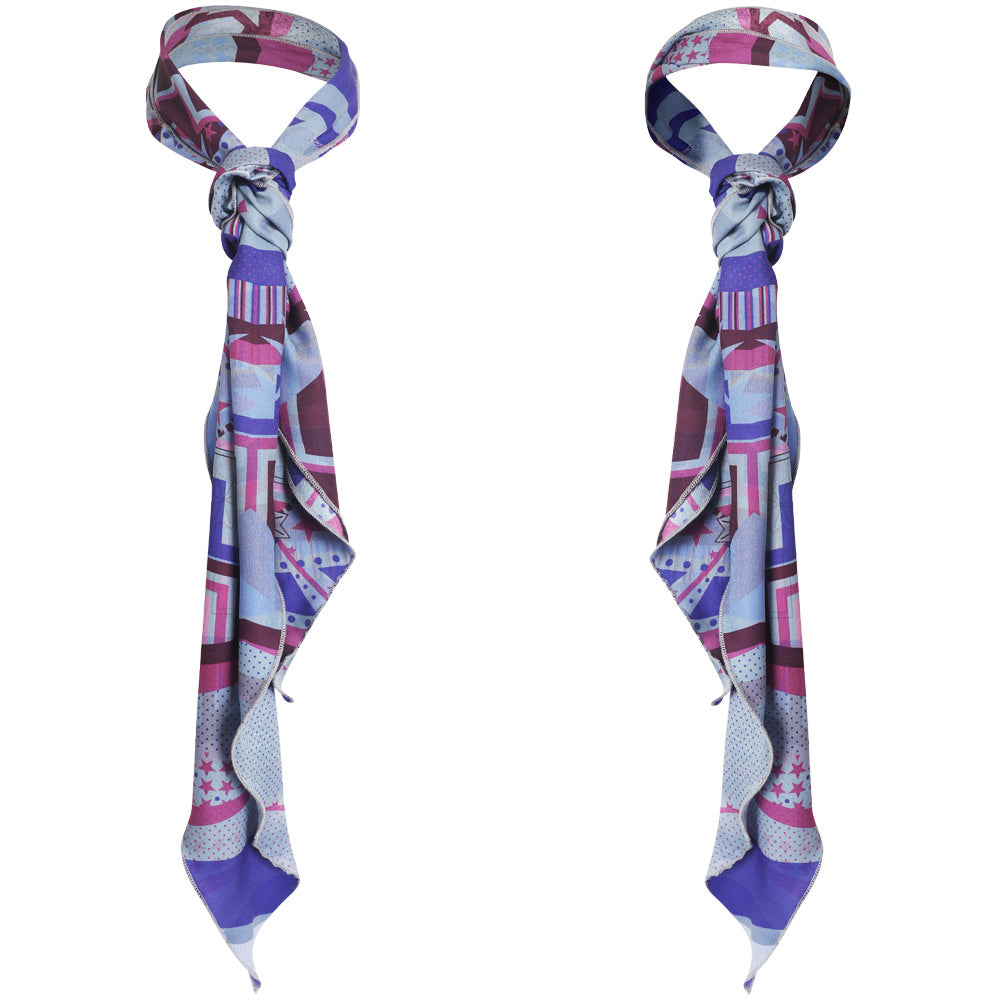 2023 Film Wonka Motifs Géométriques Echarpe en Soie Cosplay