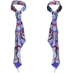 2023 Film Wonka Motifs Géométriques Echarpe en Soie Cosplay