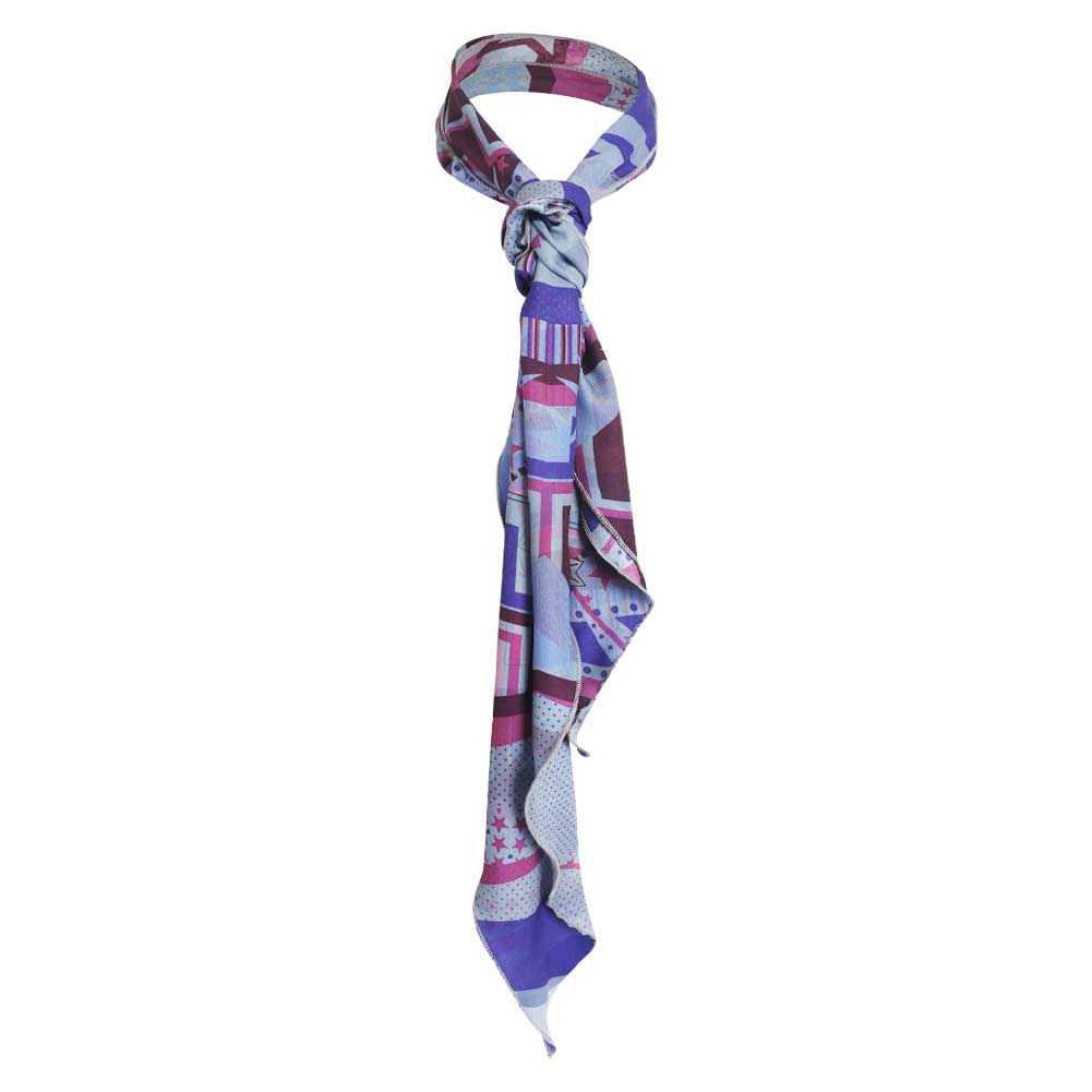 2023 Film Wonka Motifs Géométriques Echarpe en Soie Cosplay