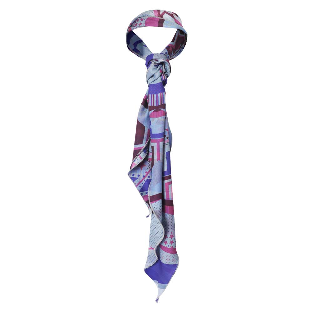 2023 Film Wonka Motifs Géométriques Echarpe en Soie Cosplay