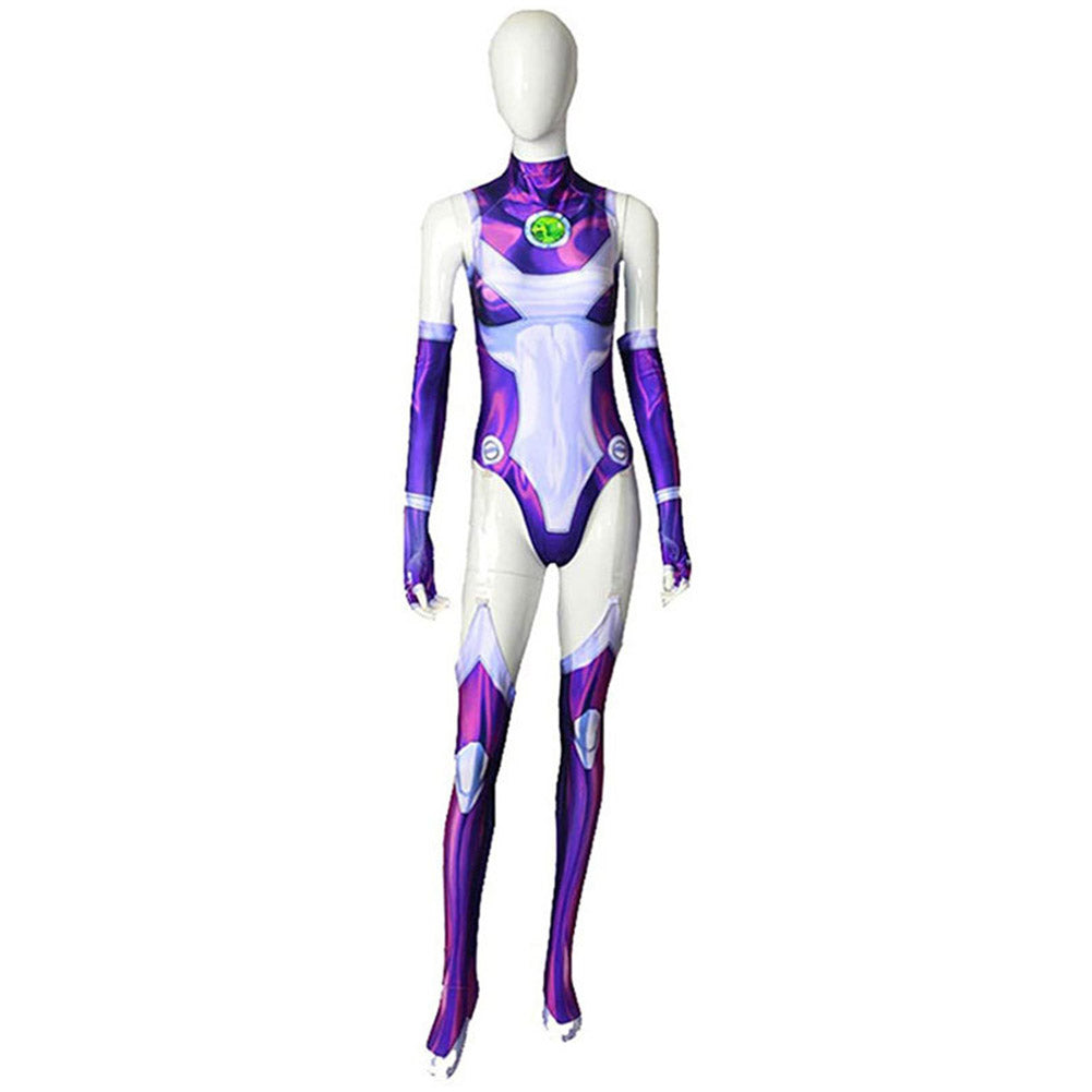 DC Teen Titans Starfire Combinaison Cosplay Costume