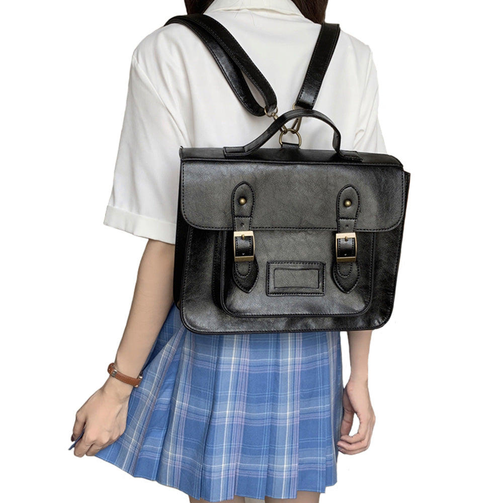Wednesday Addams Wednesday Étudiant Sac Cosplay PU Leather School Shoulder Bag Handbags Totes