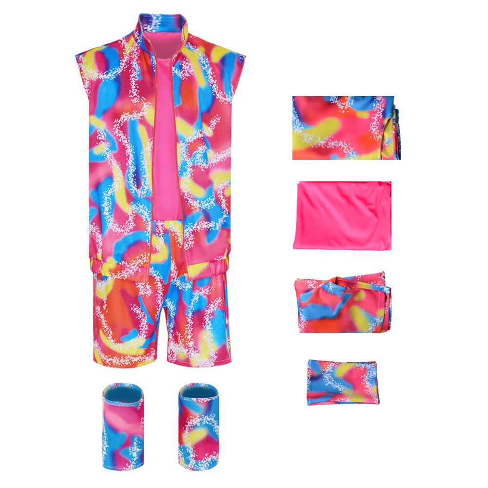 Flm Barbie Ken Rose Rétro Cosplay Costume Carnaval