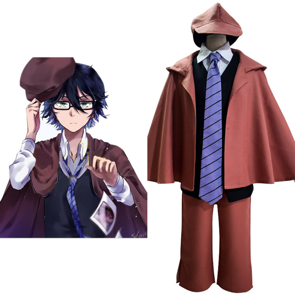 Adulte Bungo Stray Dogs Edogawa Rampo Uniform Cosplay Costume Carnaval Suit