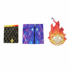 Enfant Film Elemental Ember Robe+Veste+Masque Cosplay Costume