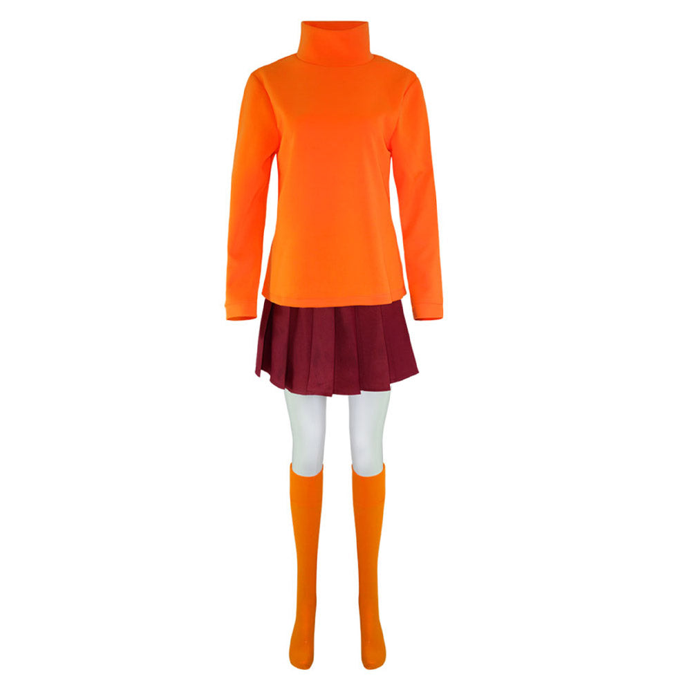 Velma Dinkley Cosplay Costume Uniform Outfits Halloween Carnival Costumes