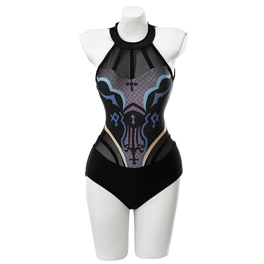 Genshin Impact Fischl Von Luftschloss Narfidort Maillot De Bain Cosplay Costume Carnaval