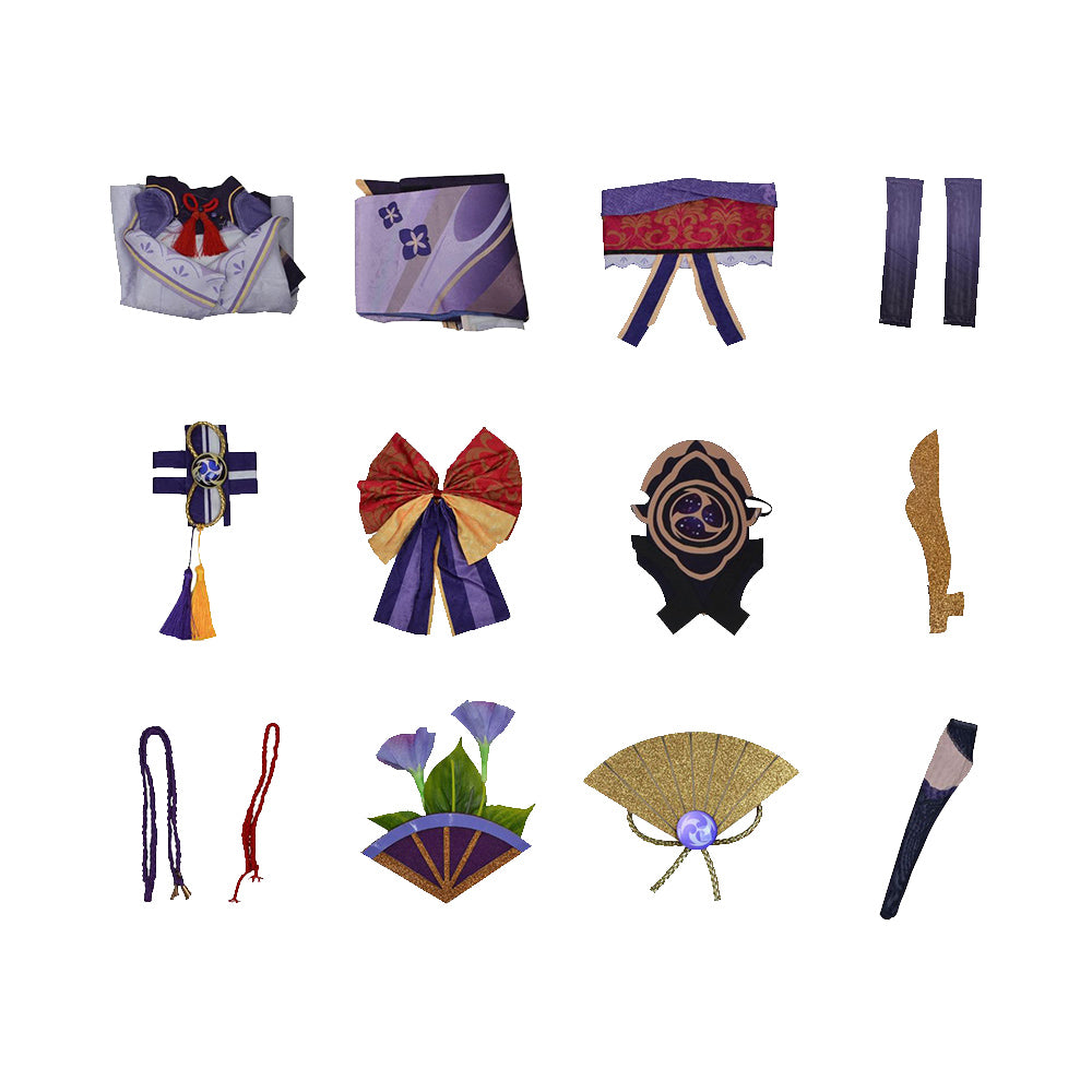 Genshin Impact Beelzebul Raiden Shogun Cosplay Costume