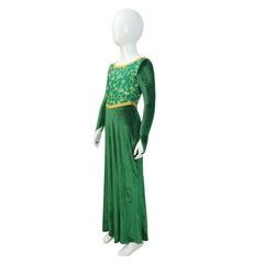 Enfant Shrek Film Princess Fiona Robe Vert Cosplay Costume