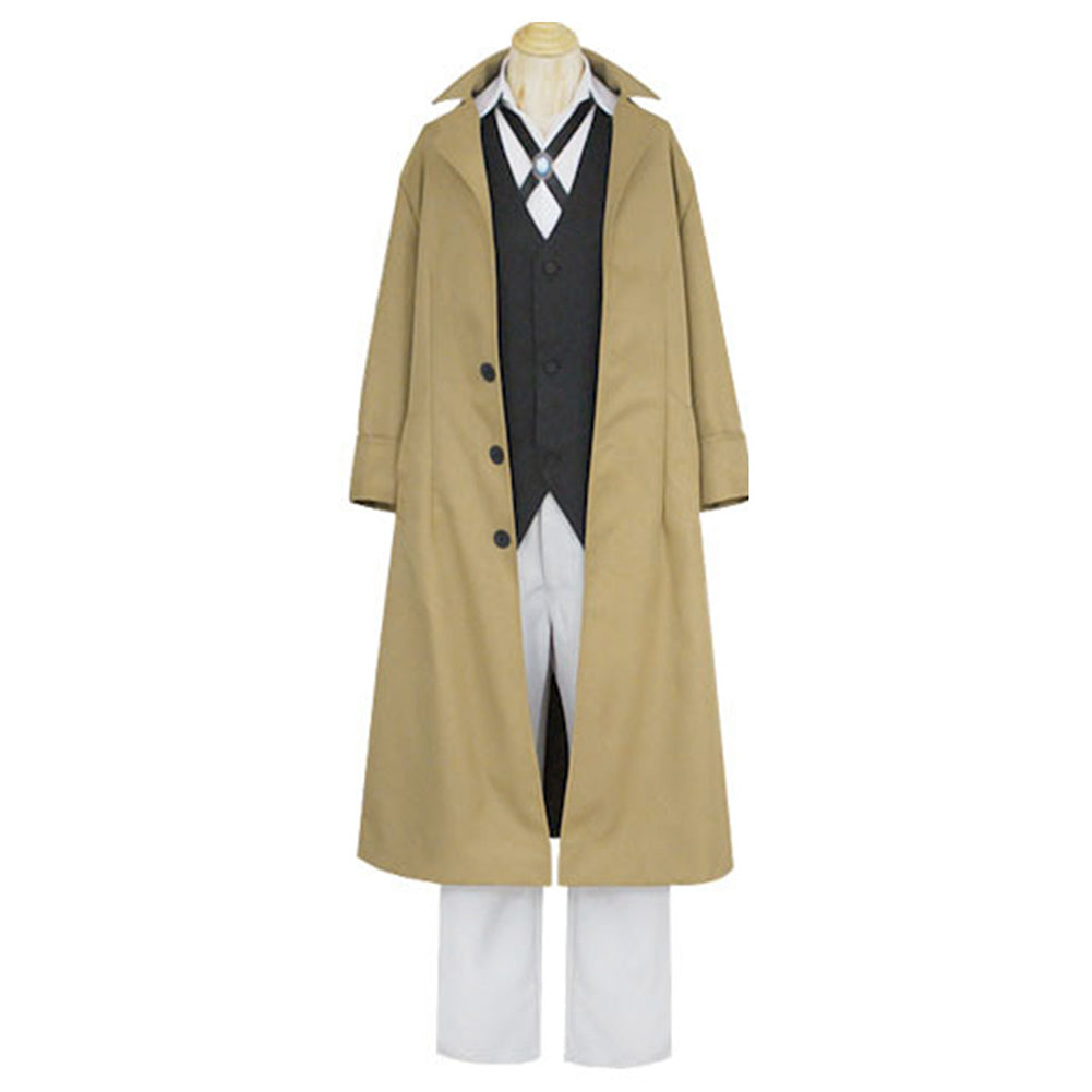 Adulte Bungo Stray Dogs Dazai Osamu Kaki Uniform Cosplay Costume Carnaval