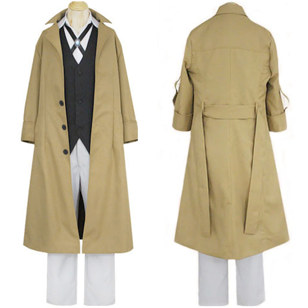 Adulte Bungo Stray Dogs Dazai Osamu Kaki Uniform Cosplay Costume Carnaval
