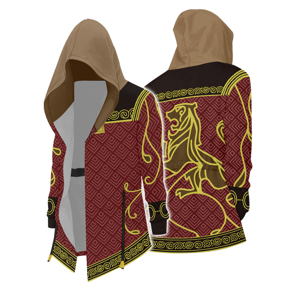 Hogwarts Legacy Gryffindor Veste à Capuche Coupe-vent Cosplay Costume