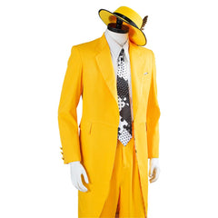The Mask Jim Carrey Tenue Jaune Halloween Carnaval Cosplay Costume