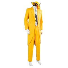 The Mask Jim Carrey Tenue Jaune Halloween Carnaval Cosplay Costume