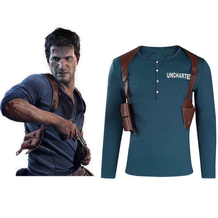 Uncharted 2022 Nathan Drake Cosplay Costume Outfits Halloween Carnival