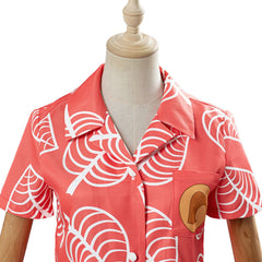 Animal Crossing Isabelle Chemise à manches courtes Cosplay Costume