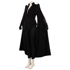 Cruella Emma Stone Cruella Manteau Noir Cosplay Costume