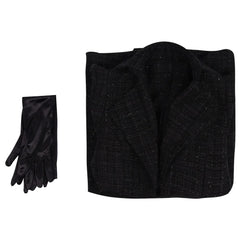 Cruella Emma Stone Cruella Manteau Noir Cosplay Costume