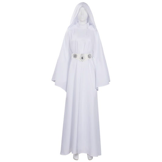 Adulte Princess Leia Robe Blanche Cosplay Costume