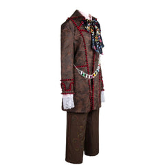 Alice au pays des merveilles Johnny Depp Chapelier Fou Tenue 6 pièces Cosplay Costume