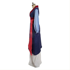 Mulan Hua Adulte Femme Mulan Robe Bleue Halloween Cosplay Costume