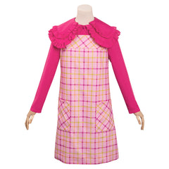 Enfant La Famille Addams Enid Sinclair Robe Rose Cosplay Costume Carnaval