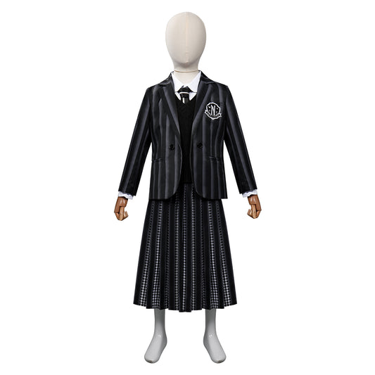 Enfant La Famille Addams Mercredi Robe Uniforme Scolaire Cosplay Costume