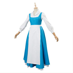 La Belle et La Bête Belle Robe et Tablier Cosplay Costume Bleu