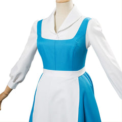 La Belle et La Bête Belle Robe et Tablier Cosplay Costume Bleu