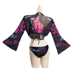 League of Legends LoL Jinx Design Original Tops et Shorts Design Original Maillot De Bain- Cossky
