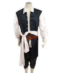 Pirates of the Caribbean Pirates des Caraïbes Jack Sparrow Uniforme Cosplay Costume