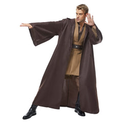 Obi-Wan Kenobi Jedi Cosplay Costume Version Brune