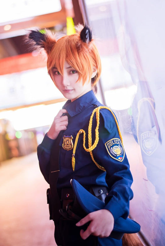 Zootopie Renard Nick Femme Uniforme de Police Cosplay Costume
