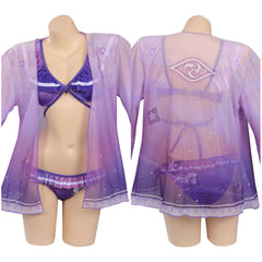 Genshin Impact Raiden Shogun Maillot de Bain Design Original Cosplay Costume-Cossky
