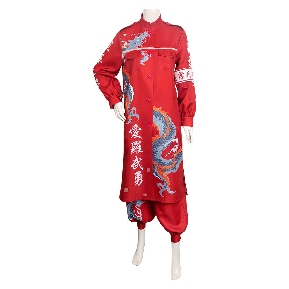 Adulte Bosozoku Kimono Rouge Japanese Uniforme Cosplay Costume