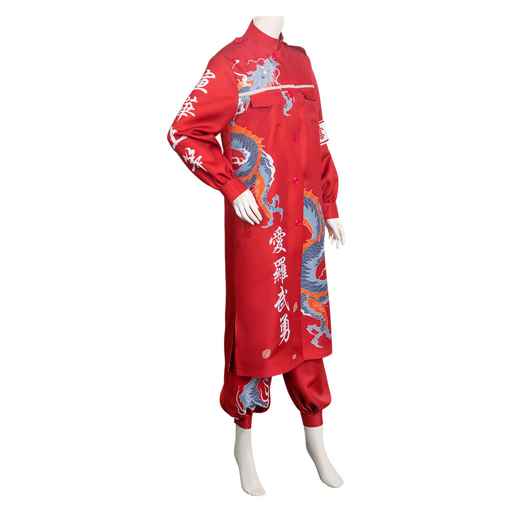 Adulte Bosozoku Kimono Rouge Japanese Uniforme Cosplay Costume
