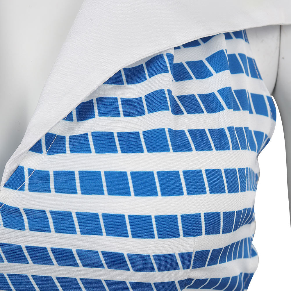 Adulte Film Barbie Barbie Robe De Plage Rayée Bleue Cosplay Costume