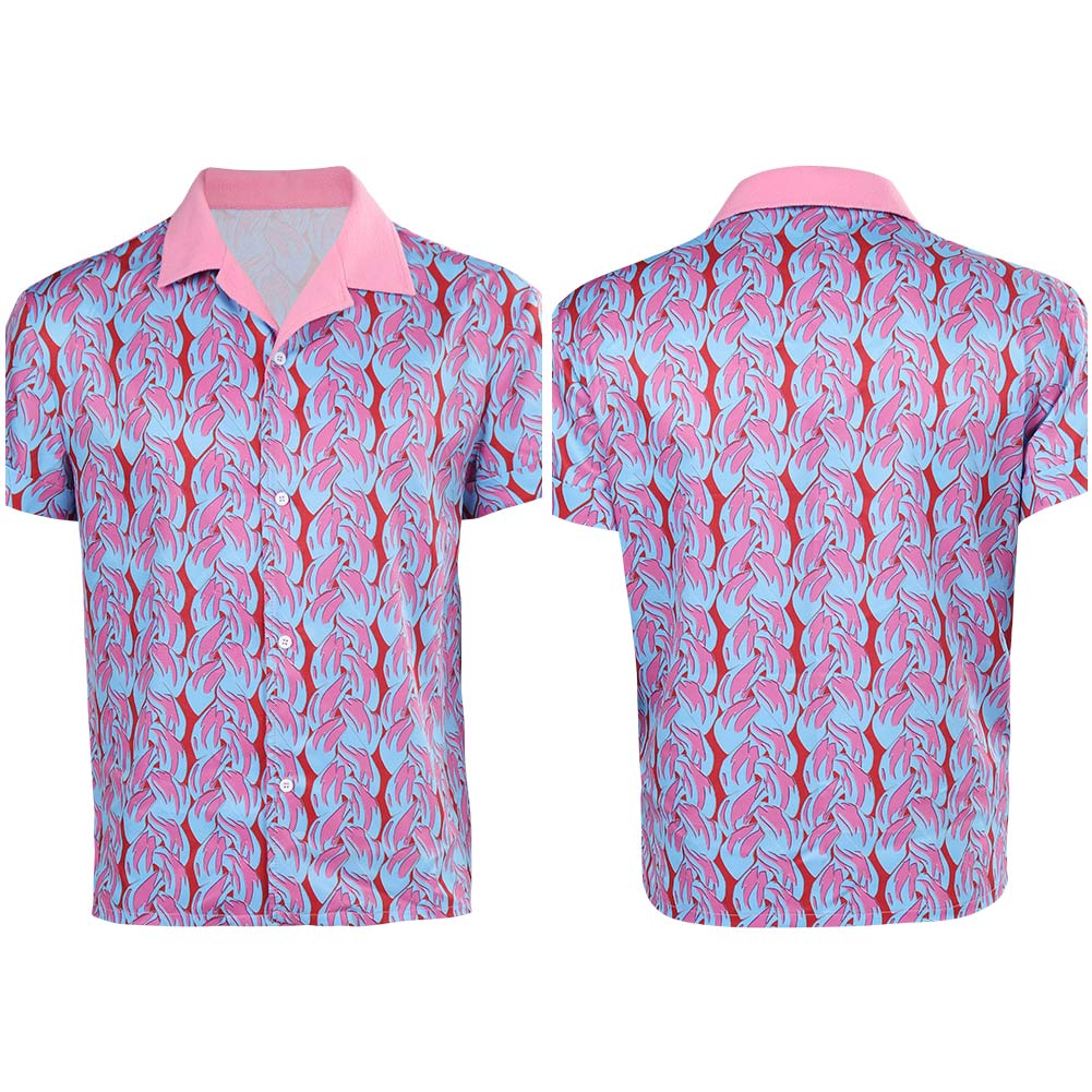 Adulte Film Barbie Ken Violet Chemise Imprimée Cosplay Costume