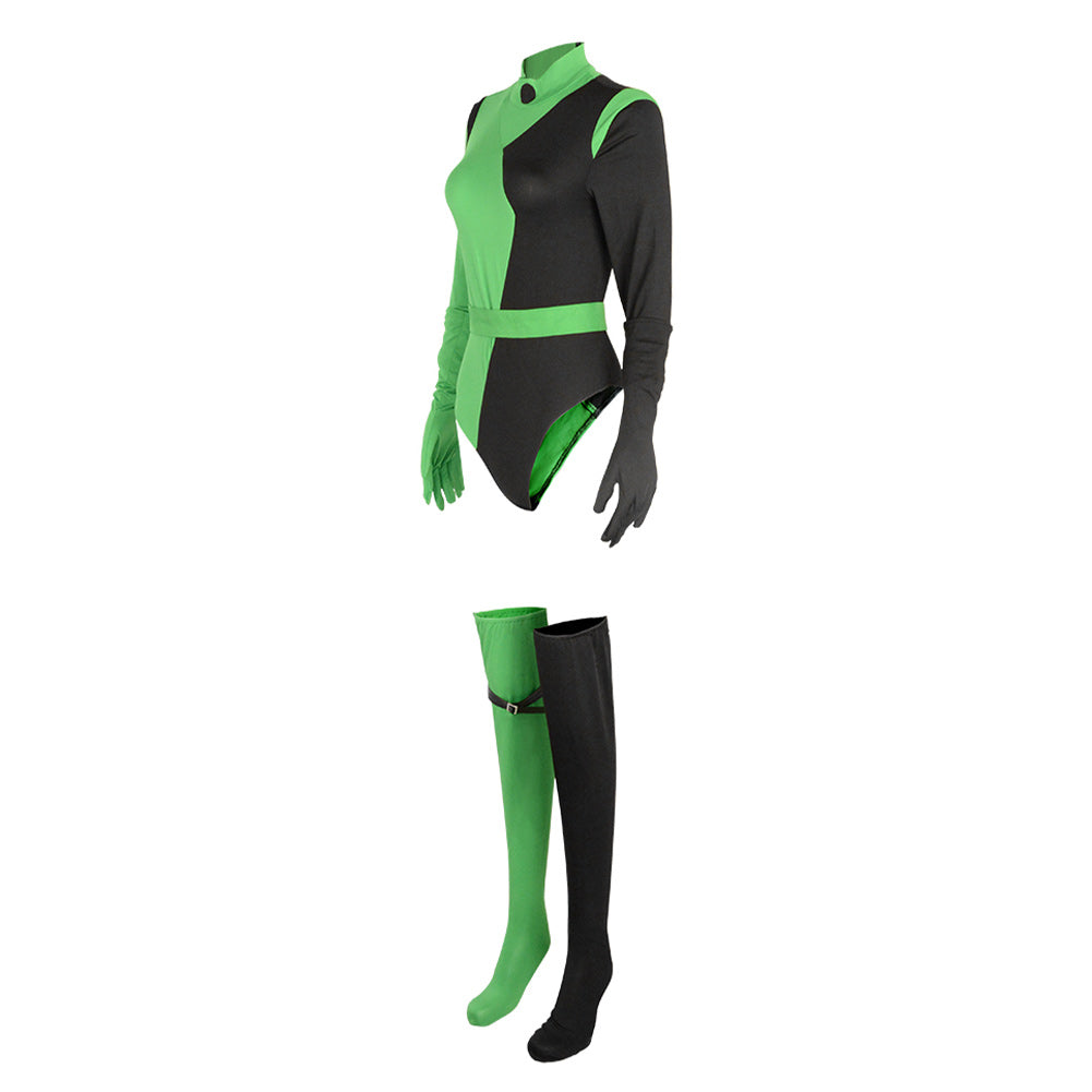Anime Kim Possible Shego Femme Combinaison Cosplay Costume